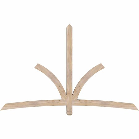 Ekena Millwork Davenport Smooth Timber Gable Bracket, Douglas Fir, 84"W x 53"H x 3 1/2"D x 3 1/2"F, 15/12 Pitch GBW084X53X0404DAV00SDF